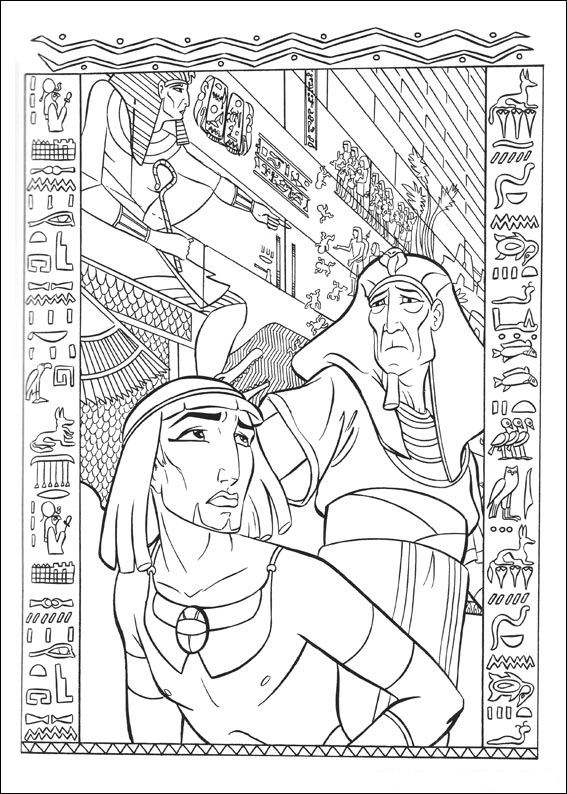 Print Prins van Egypte kleurplaat